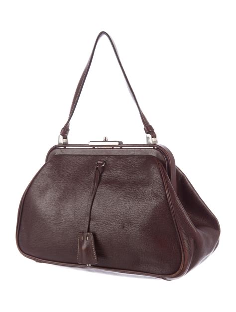 prada frame leather bag|prada leather bags women.